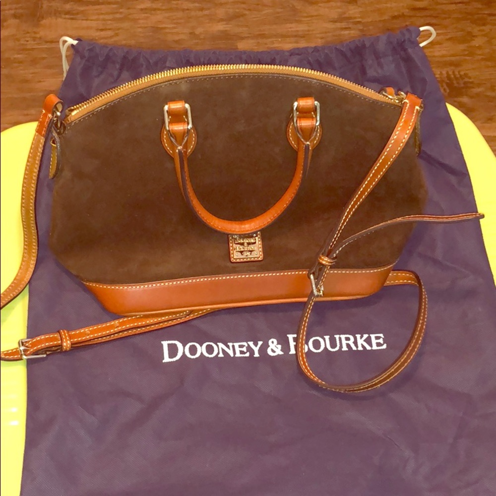 Like new, brown suede, Dooney & Burke